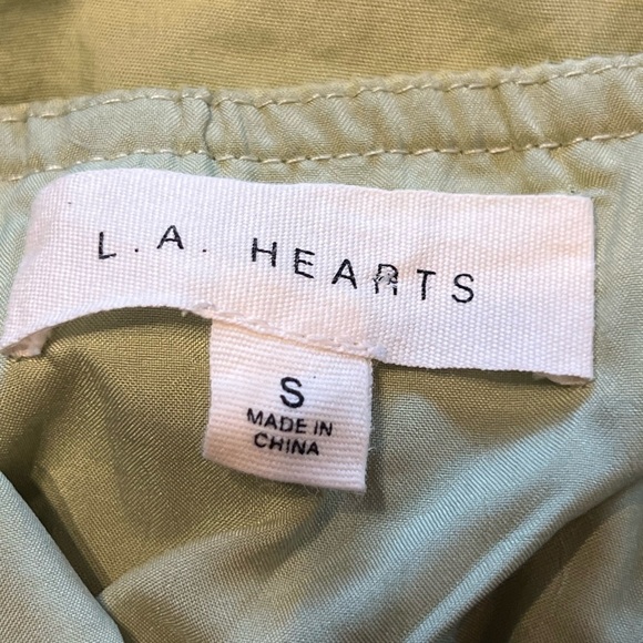 La Hearts Cotton Light Green Mini Dress - Picture 2 of 6